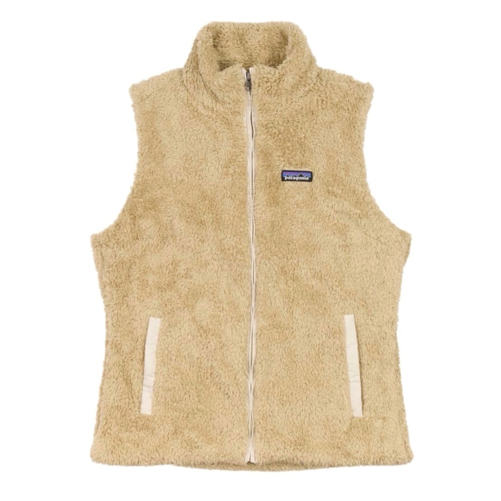 Patagonia Vest El Cap Khaki Women's Los Gatos Fleece Full Zip Vest Sz L EUC